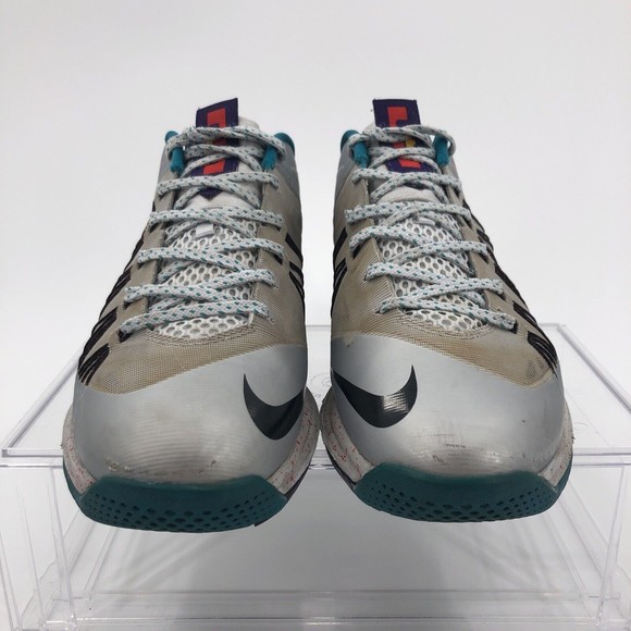 Nike LeBron X Air Max Akron Aeros Mens 9.5 Low Teal Platinum 2013 579765-002 main image 10